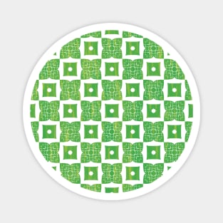 Light green floral and rectangle pattern Magnet